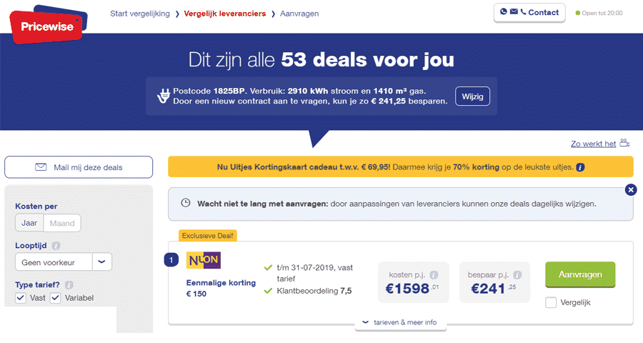 Goedkoopste Aanbod Pricewise