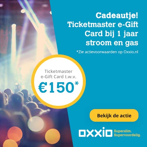 Gratis Ticketmaster e-Gift Card bij Oxxio