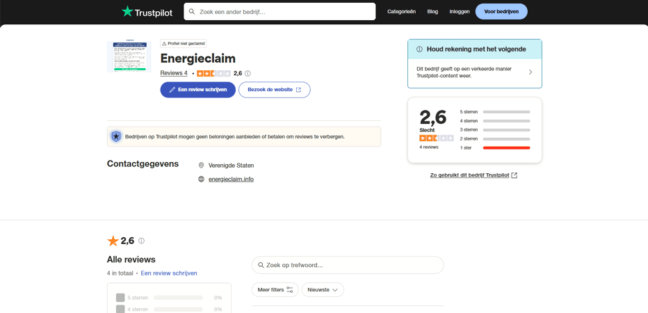 Consumentenbond waarschuwt mensen voor Energieclaim.info Consumentenbond waarschuwt mensen voor Energieclaim.info