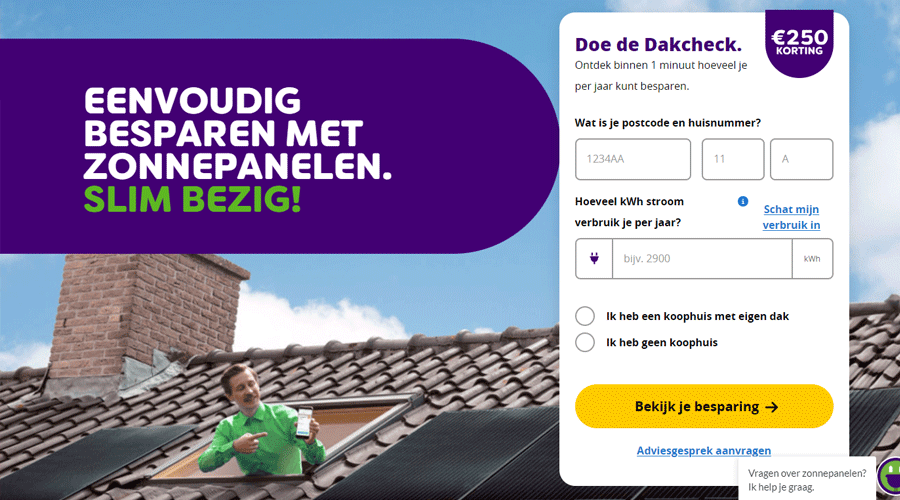 Zonnepanelen – Nu €250 korting voor Goedzitters Zonnepanelen – Nu €250 korting voor Goedzitters