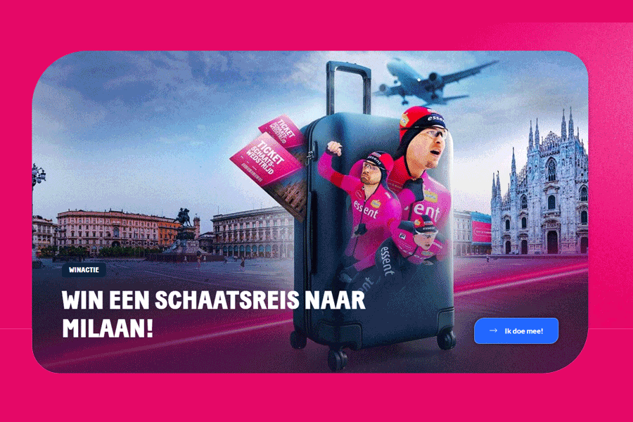 Win een Schaatsreis naar Milaan: Team Essent brengt fans dichter bij de actie Win een Schaatsreis naar Milaan: Team Essent brengt fans dichter bij de actie