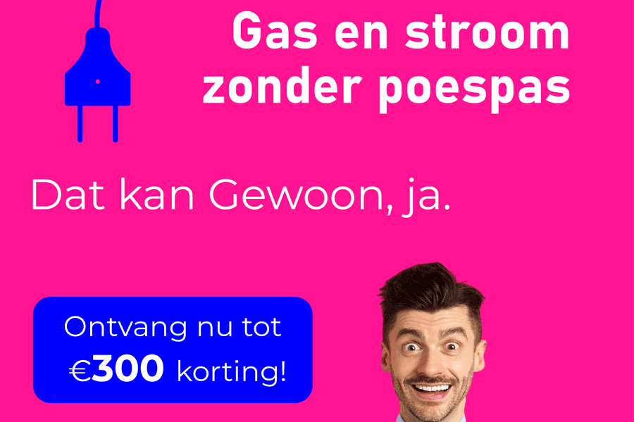 Gewoon Energie welkomstactie - ontvang nu €300 korting