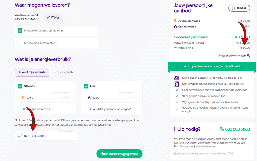 NextEnergy kortingscode gebruiken voor €50 korting NextEnergy kortingscode gebruiken voor €50 korting